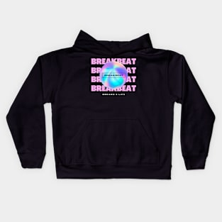 BREAKBEAT  - Y2K Breaks 4 Life (pink) Kids Hoodie